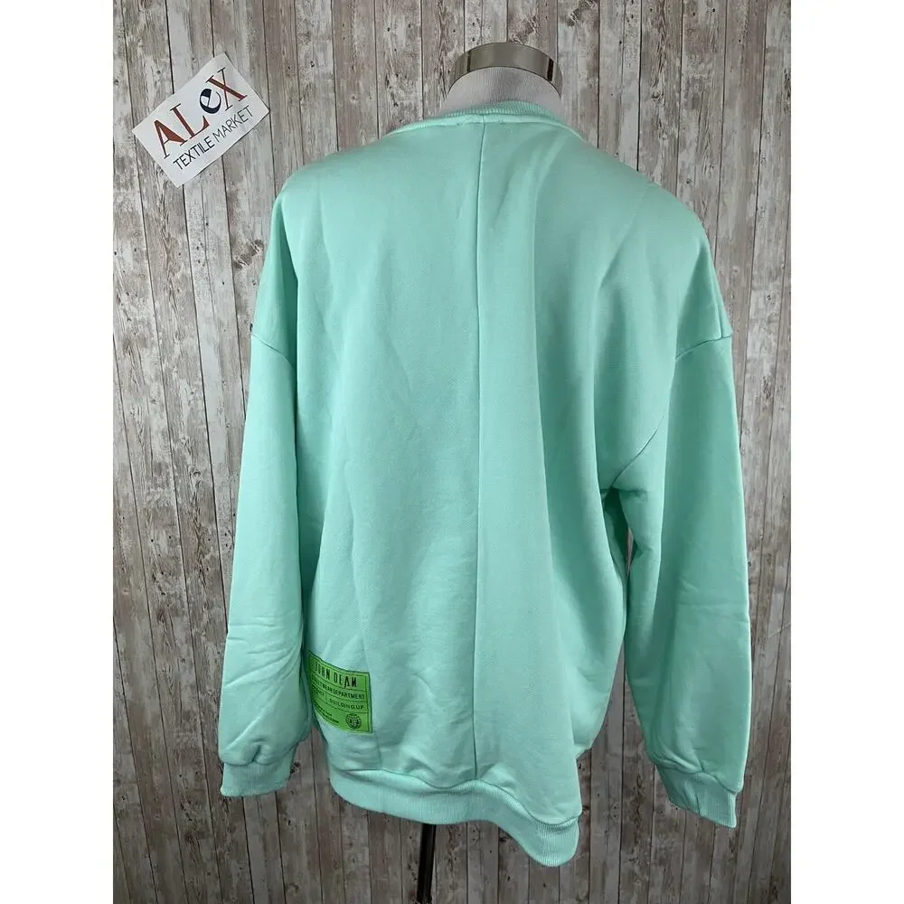 John Dean Shirt Mens 2XL Sweater Beaded By Any Means Pullover Green N155